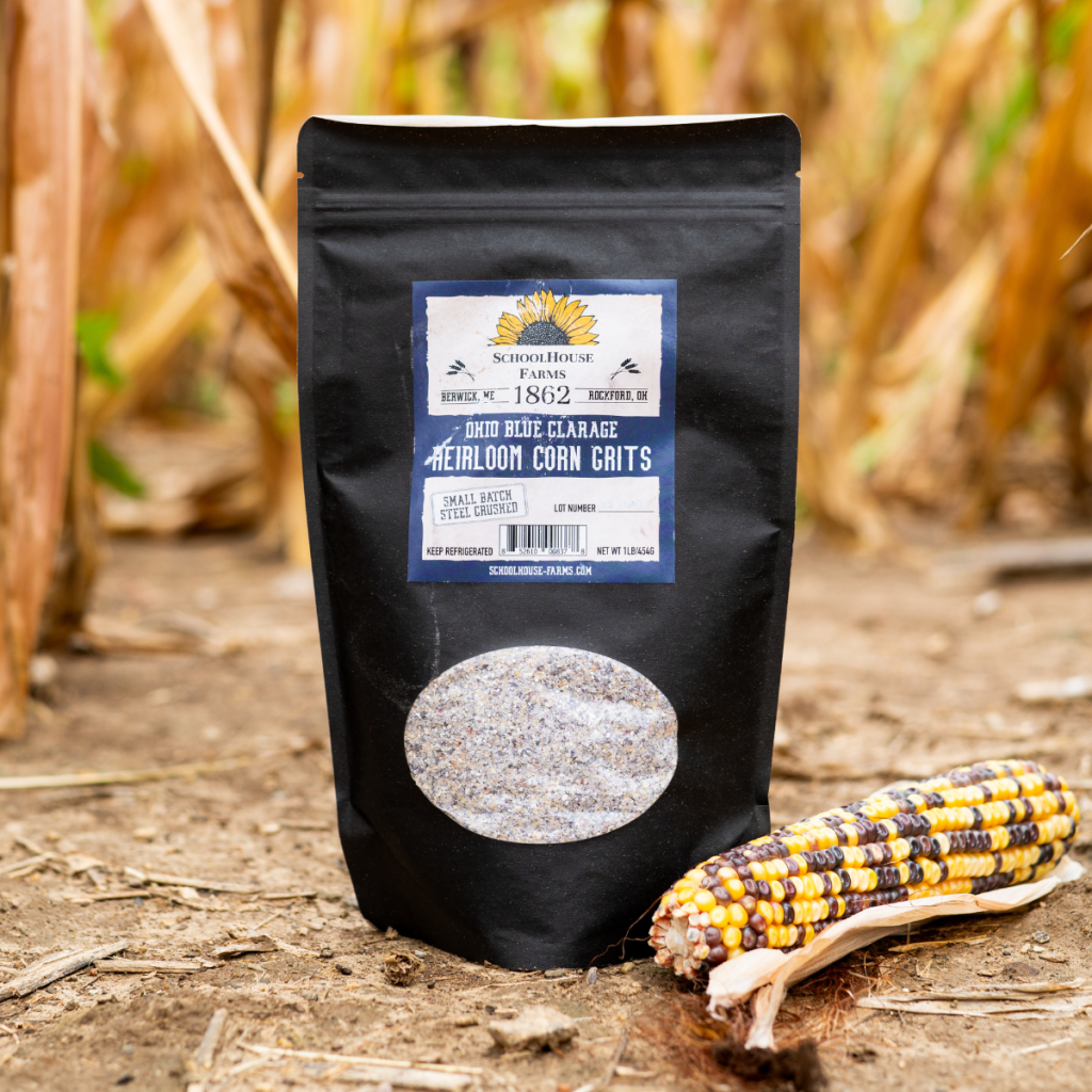 1 lb. Bag of Ohio Blue Clarage Corn Grits - Schoolhouse Farms, Ohio ...